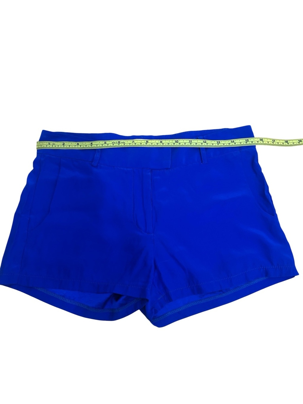 Amanda Uprichard Royal Blue 100% Silk Dress Shorts size Small - Picture 6 of 8